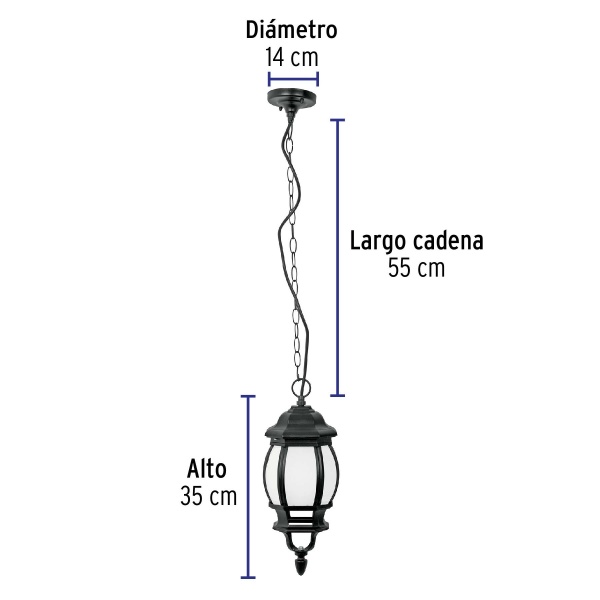 arbotante de led 8 w tipo farol colgante negro volteckcol 101l 055-ferreteria-de-valle-en-torreon