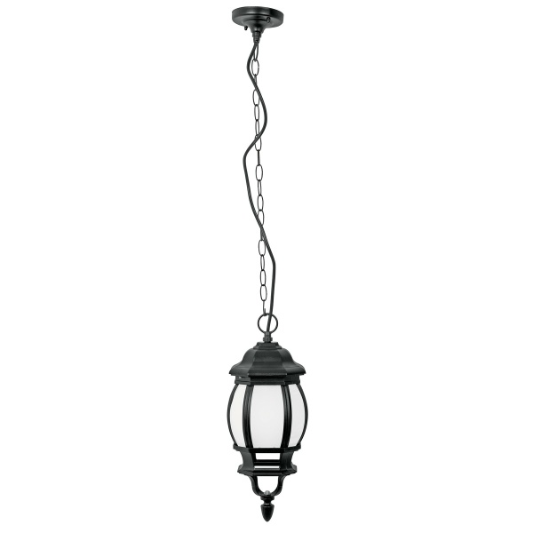 Arbotante de LED 8 W tipo farol colgante negro