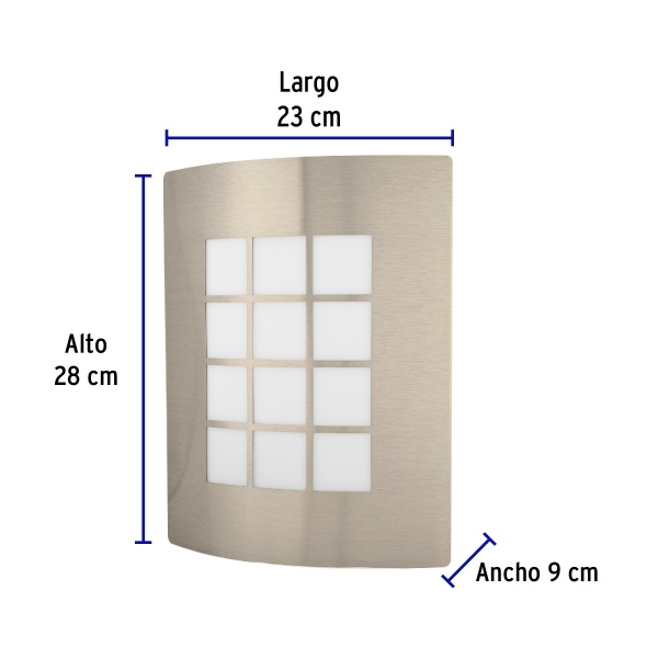 arbotante decorativo cuerpo acero inox lampara no incluidaarb 003s 850-ferreteria-de-valle-en-torreon