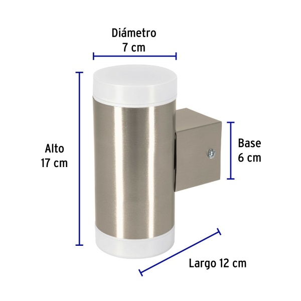 arbotante decorativo de led 10 w 2 spots luz calida volteckarb 211l 8a7-ferreteria-de-valle-en-torreon