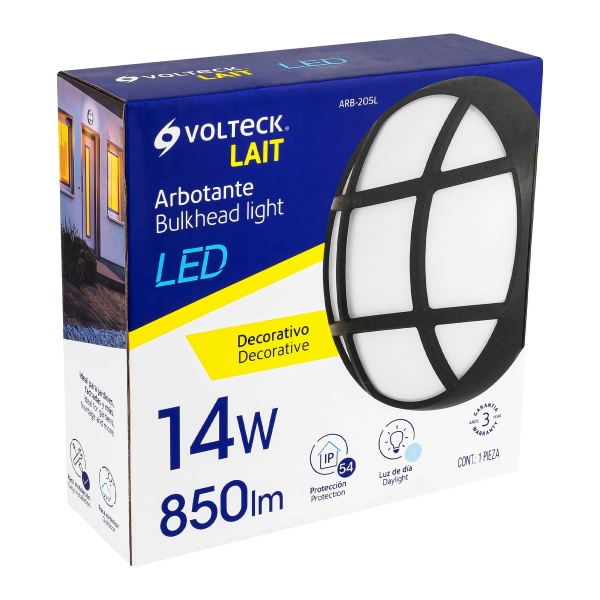 arbotante decorativo de led 14 w luz de dia volteckarb 205l bae-ferreteria-de-valle-en-torreon