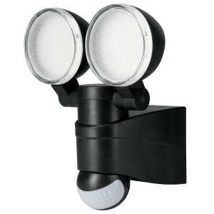 Arbotante LED 12 W negro con sensor de movimiento