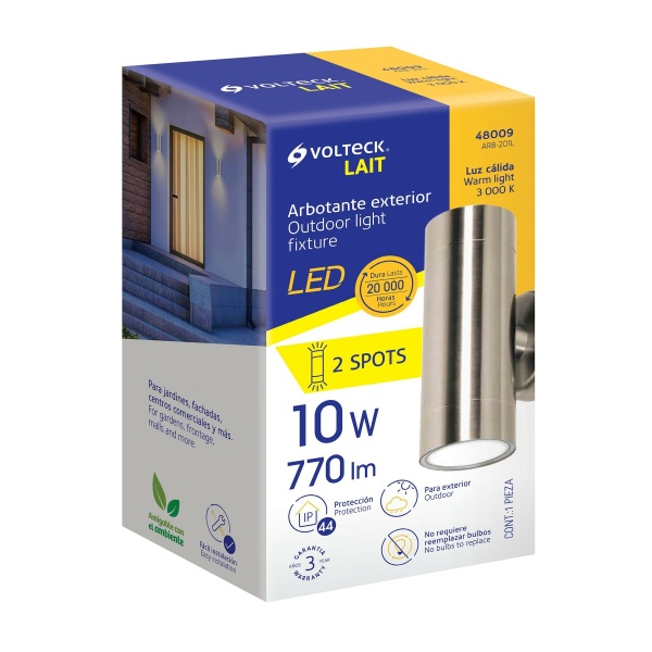 arbotante satin de led 10 w de acento 2 spots luz calidaarb 201l ef9-ferreteria-de-valle-en-torreon