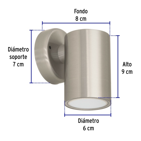 arbotante satin de led 5 w de acento 1 spot luz calidaarb 202l 889-ferreteria-de-valle-en-torreon