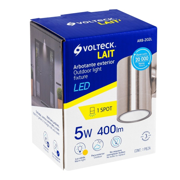 arbotante satin de led 5 w de acento 1 spot luz calidaarb 202l dd4-ferreteria-de-valle-en-torreon