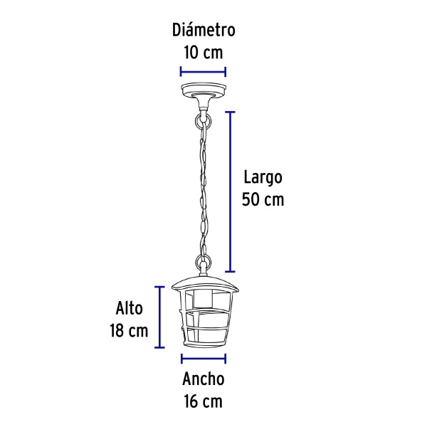 arbotante tipo farol moderno colgante para exteriores negrocol 103s bfd-ferreteria-de-valle-en-torreon