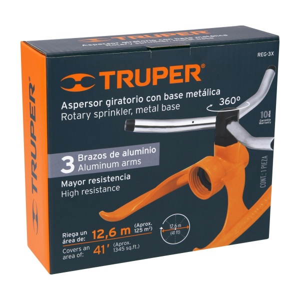 aspersor b metalica giratorio 3 brazos de aluminio truperreg 3x a80-ferreteria-de-valle-en-torreon