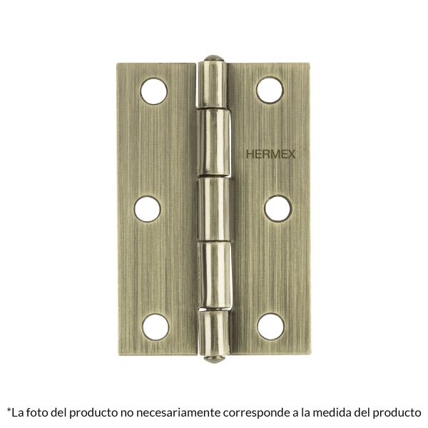 Bisagra rectangular 1-1/2" latón antiguo