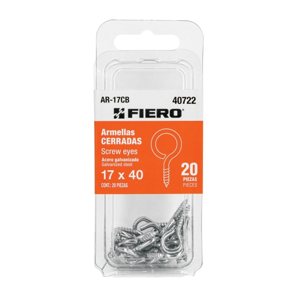 Blíster con 20 armellas cerradas de 17 x 40