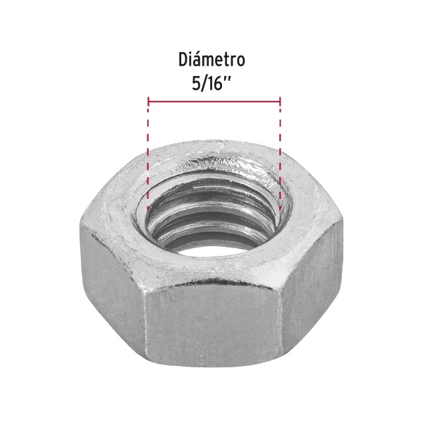 blister con 20 tuercas 5 16 hex de acero galvanizado fierotue 5 16a 7c9-ferreteria-de-valle-en-torreon