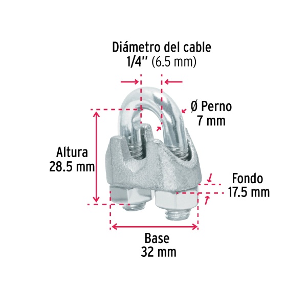 bolsa c 40 nudos perros de hierro p cable de 1 4 fieronudo 1 4g d22-ferreteria-de-valle-en-torreon