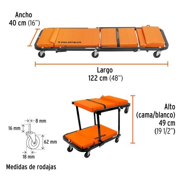 cama banco de 48 para mecanico trupercata 48 7e7-ferreteria-de-valle-en-torreon