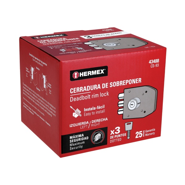 cerradura de sobreponer 3 barras instala facil llave puntoscs 93 a3f-ferreteria-de-valle-en-torreon