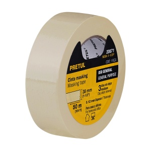 Cinta masking tape de 1-1/2" x 50 m