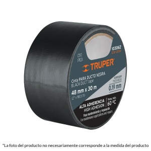 Cinta negra para ducto 10m x 48mm