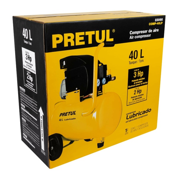 compresor de aire lubricado horizontal 40l 3hp 127v pretulcomp 40lp 87c-ferreteria-de-valle-en-torreon