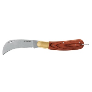 Cuchillo abatible 8" para electricista mango madera