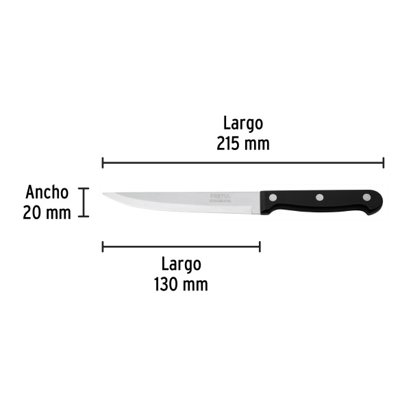 cuchillo liso para asado 5 mango de plastico pretulcuch p53 6a8-ferreteria-de-valle-en-torreon