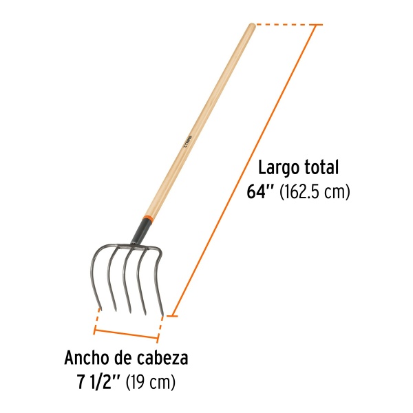 cultivador forjado para jardin 5 dientes mango de 60 cul 5 7c4-ferreteria-de-valle-en-torreon