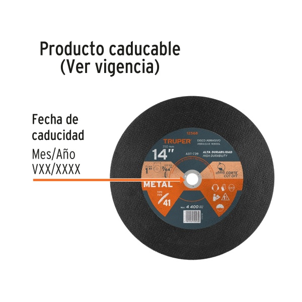 disco tipo 41 de 14 x 2 8 mm para corte de metal truperabt 739 f2c-ferreteria-de-valle-en-torreon