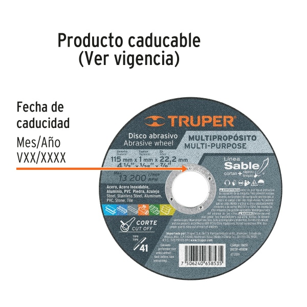 disco tipo 41 de 4 1 2 x 1 mm corte multimaterial sabledicof 4510m 40f-ferreteria-de-valle-en-torreon