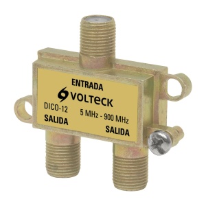 Divisor coaxial de 1 entrada y 2 salidas