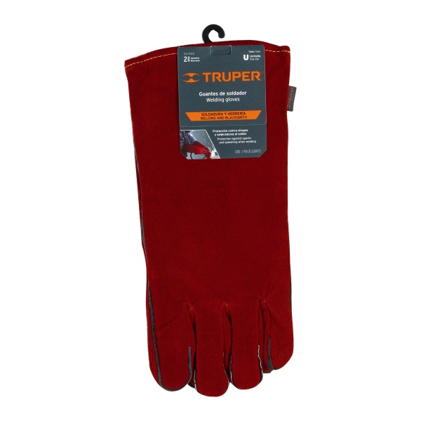 guantes rojos para soldador trupergu 505 ff6-ferreteria-de-valle-en-torreon