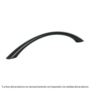 Jaladera de 96mm estilo "Arco" acabado negro