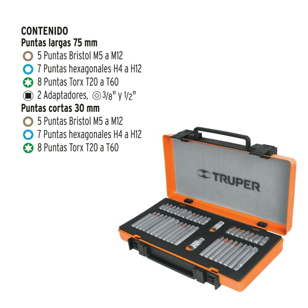 juego 42 puntas 1 2 y 3 8 de 75 y 30 mm estuche metalicopun 42x bed-ferreteria-de-valle-en-torreon