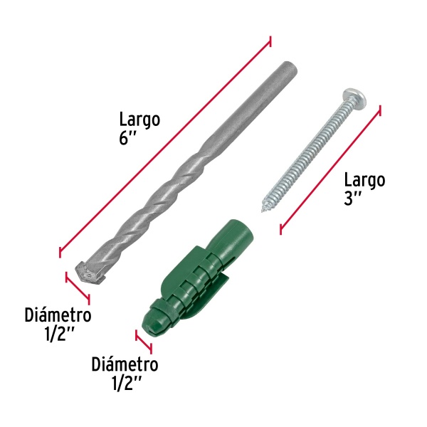 kit de 20 taquetes 1 2 con pijas 14 y 1 broca 1 2 fierotq 1 2j 4a9-ferreteria-de-valle-en-torreon