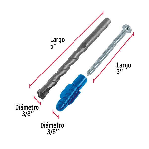 kit de 20 taquetes 3 8 con pijas 12 y 1 broca 3 8 fierotq 3 8j 07c-ferreteria-de-valle-en-torreon