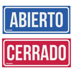 Letrero de señalización "ABIERTO/CERRADO"