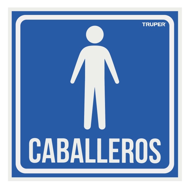 Letrero de señalización "CABALLEROS"