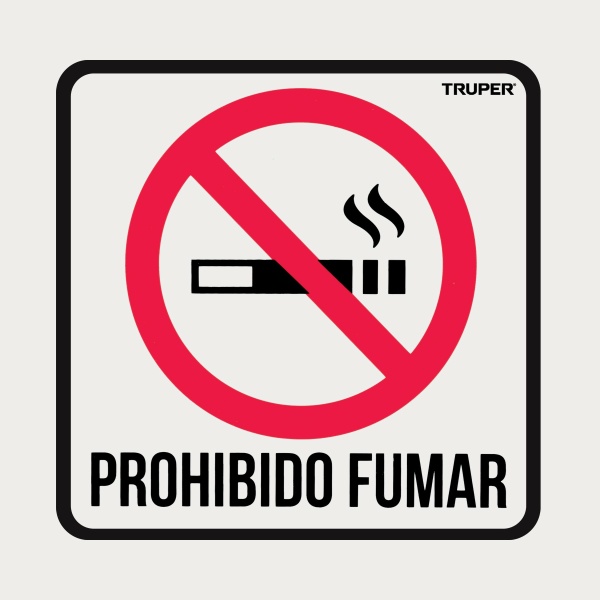 Letrero de señalización "NO FUMAR"