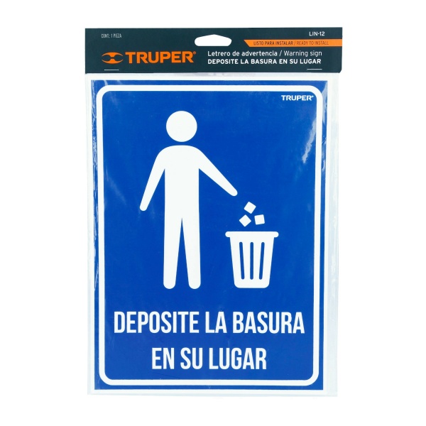 letrero se alizacion deposite la basura en su lugar 21x28cmlin 12 3a6-ferreteria-de-valle-en-torreon