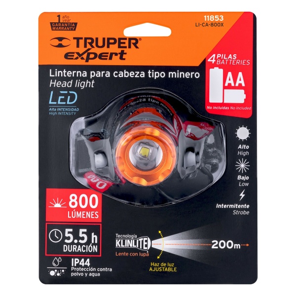 linterna de minero 1 led 800 lm de 4 pilas aa truper expertli ca 800x 1d4-ferreteria-de-valle-en-torreon