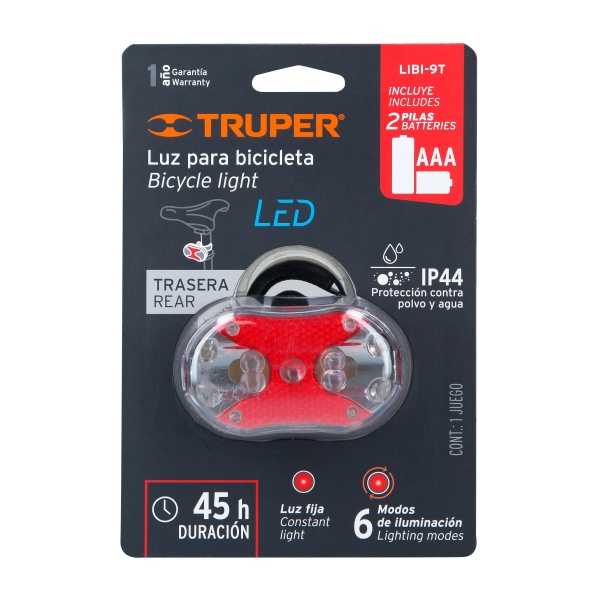 linterna trasera para bicicleta 9 leds con 2 pilas aaalibi 9t 810-ferreteria-de-valle-en-torreon