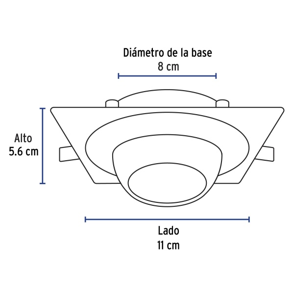 luminario cuadrado blanco spot esferico lampara no incluidaemp 116s 438-ferreteria-de-valle-en-torreon