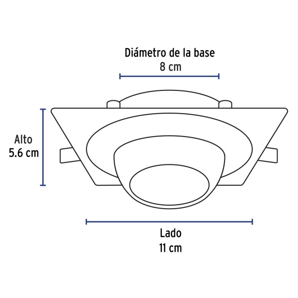 luminario cuadrado negro spot esferico lampara no incluidaemp 117s bda-ferreteria-de-valle-en-torreon