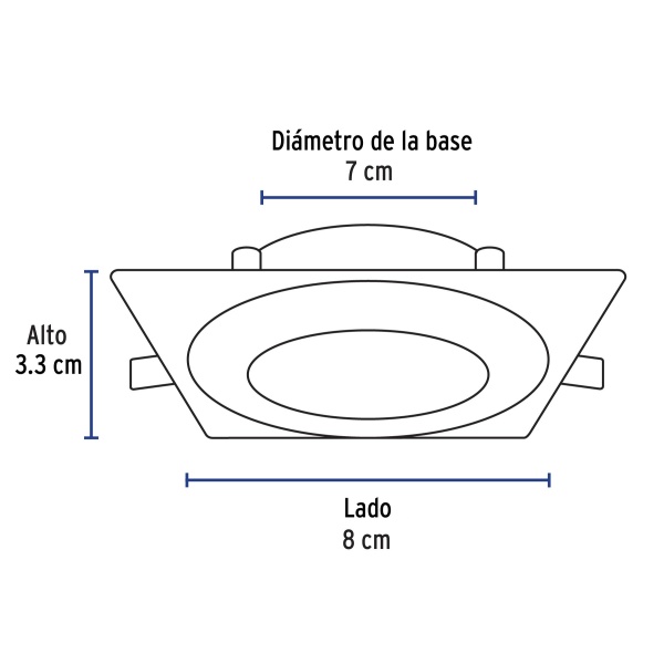 luminario cuadrado negro spot fijo lampara no incluidaemp 111s db3-ferreteria-de-valle-en-torreon