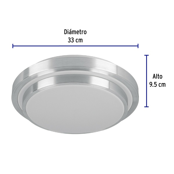 luminario led 22 w plafon decorativo metalico luz dia basicpla 704l 24d-ferreteria-de-valle-en-torreon