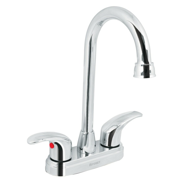 Mezcladora cromo 4" para lavabo