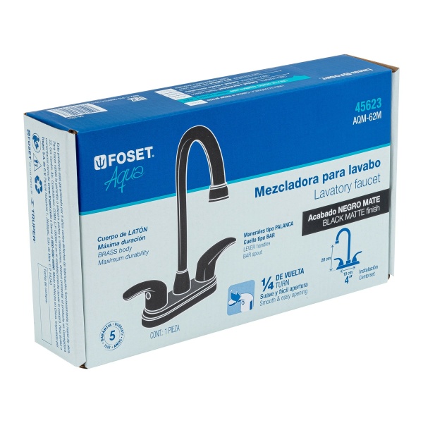 mezcladora negro mate 4 p lavabo tipo bar palanca fosetaqm 62m 689-ferreteria-de-valle-en-torreon