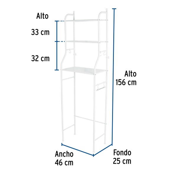 mueble organizador blanco para ba o con 3 repisas fosetowc 3 35d-ferreteria-de-valle-en-torreon