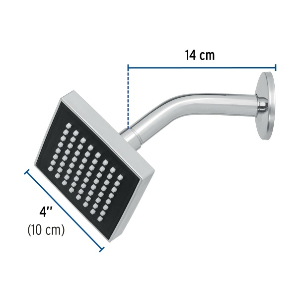 regadera cuadrada abs 4 acabado cromo con brazo fosetr 403 e32-ferreteria-de-valle-en-torreon