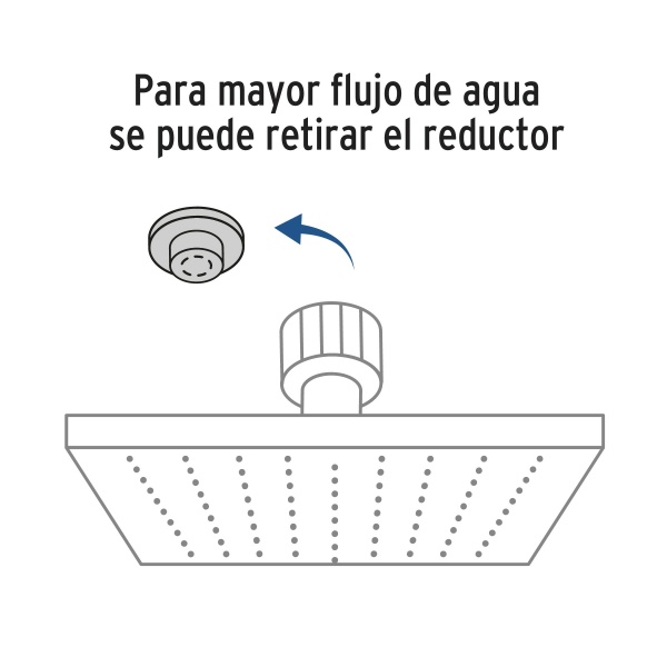 regadera cuadrada abs 6 acabado negro mate con brazo fosetr 404m 712-ferreteria-de-valle-en-torreon