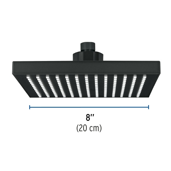 regadera cuadrada abs 8 acabado negro mate sin brazo fosetr 405sm 155-ferreteria-de-valle-en-torreon