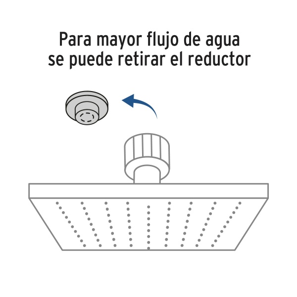 regadera cuadrada abs 8 acabado negro mate sin brazo fosetr 405sm 26f-ferreteria-de-valle-en-torreon