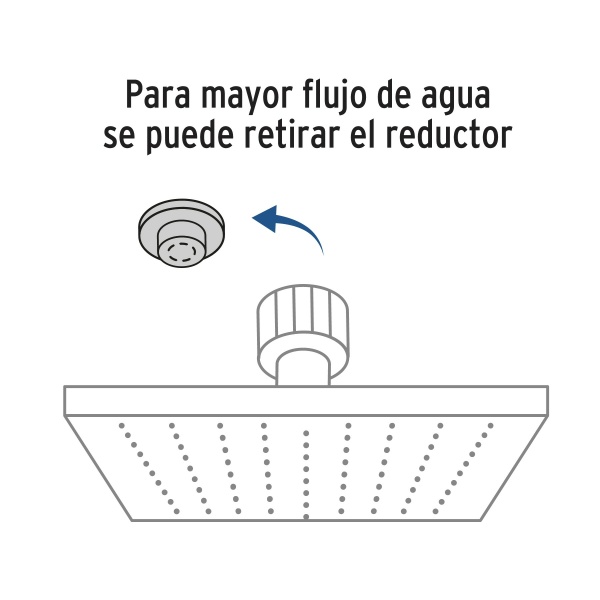 regadera cuadrada abs 8 acabado satin con brazo fosetr 405n 303-ferreteria-de-valle-en-torreon