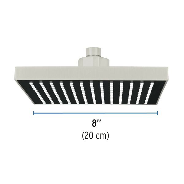 regadera cuadrada abs 8 acabado satin sin brazo fosetr 405sn 24e-ferreteria-de-valle-en-torreon